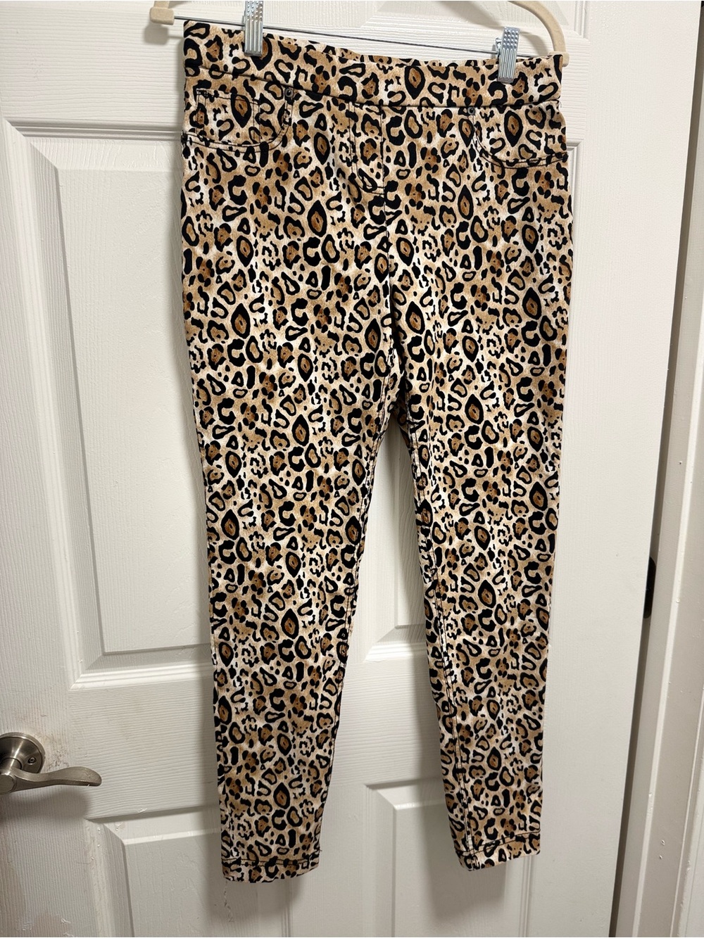 No Boundaries Pull On Leopard Print Animal Jeggings 11-13 Large - Picture 1 of 6